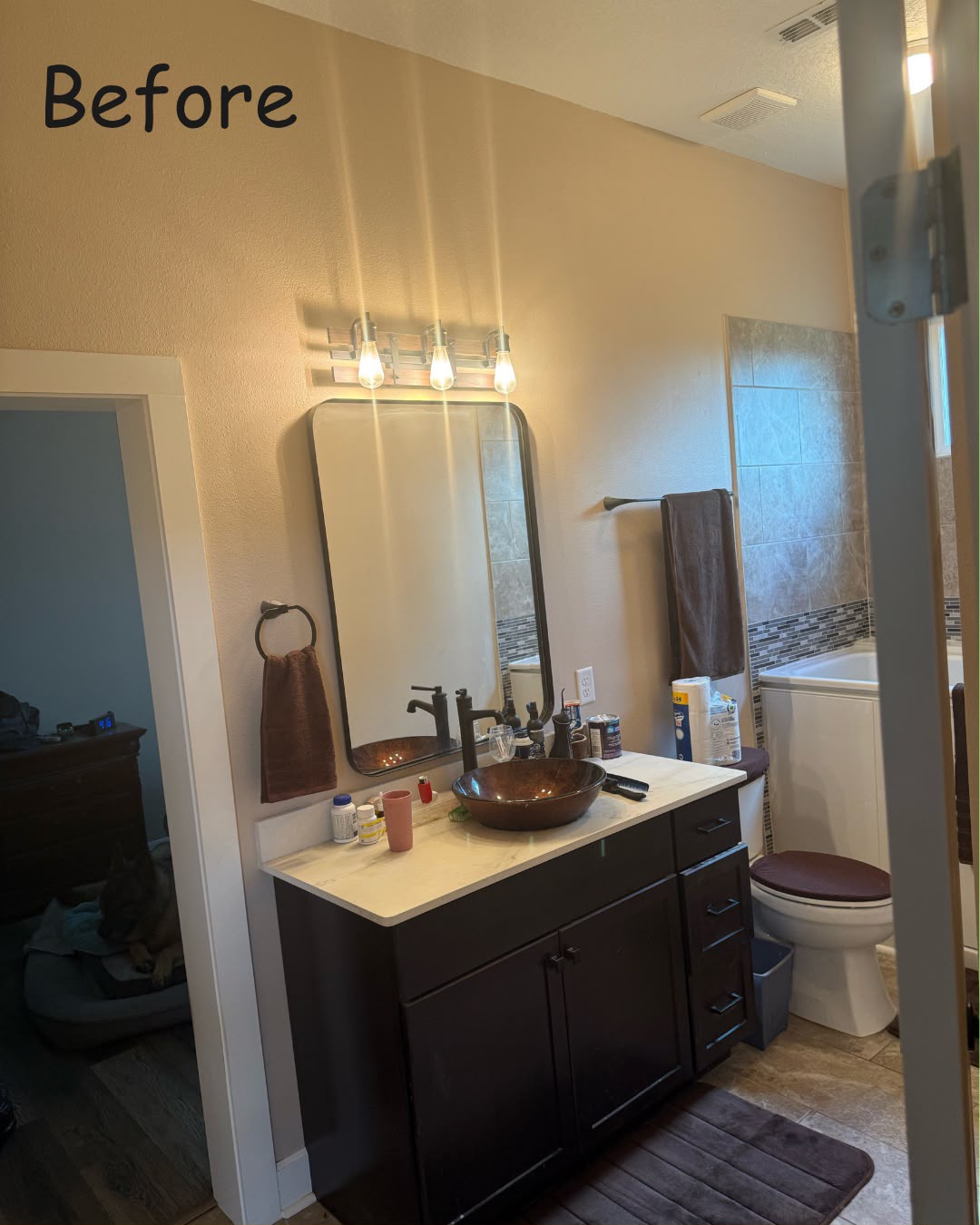 Bathroom before painting