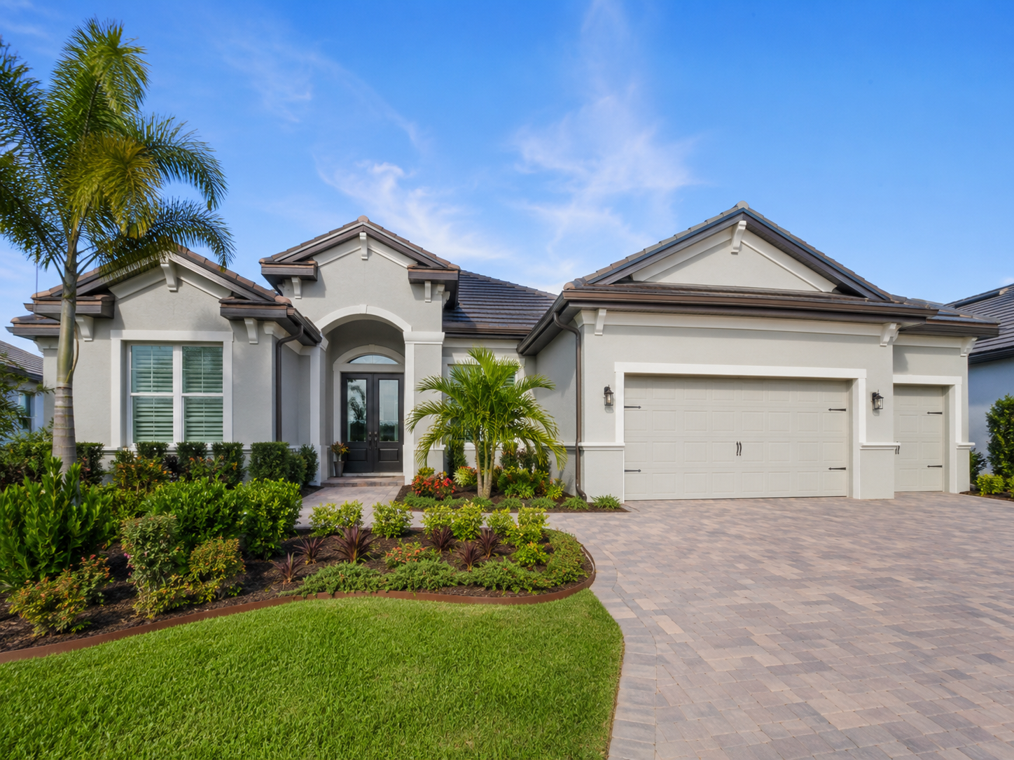 Beautiful painted Florida house exterior